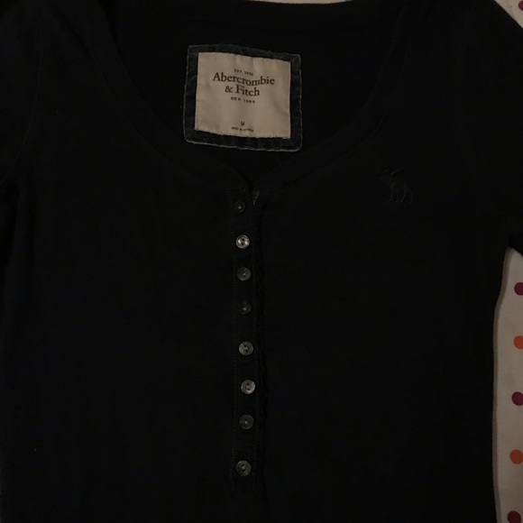 Navy blue 3/4 sleeve top from Abercrombie & Fitch - Picture 2 of 8